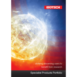 ISOTECH Specialist Product Portfolio